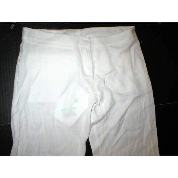 New Womens Designer Patrizia Pepe Pants 40 6 Wide Work Viscose White NWT Tall - Picture 2 of 5